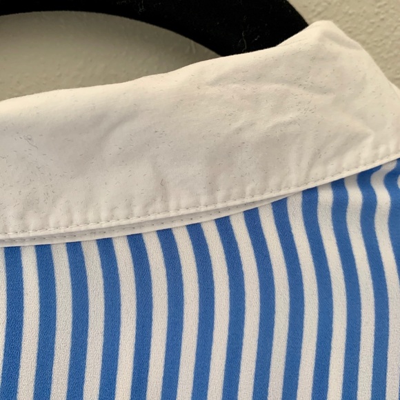 Draper James blue & white striped shirtdress - Picture 12 of 16